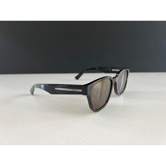 Prada PR A04S are bold brown tortoise square sunglasses - Picture 2 of 14